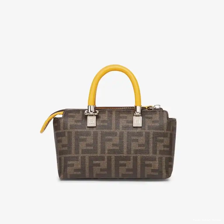 Affordable The Fabric Motif Dragon Yellow Bag FF Way Brown In Boston Fendi By Pokmon Mini 0507